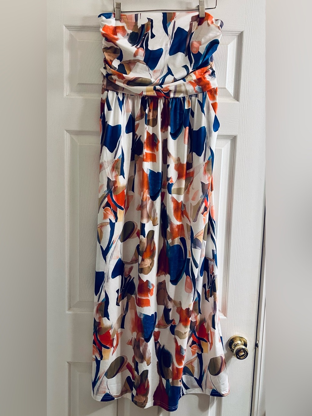 Strapless Maxi Dress with Hidden Pockets